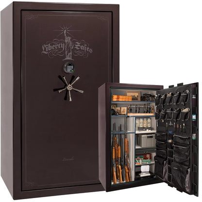 Liberty Lincoln 50 safe in Black Cherry Gloss with Black Chrome hardware