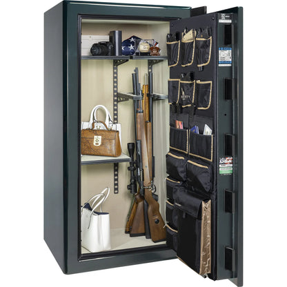 Liberty Presidential 25 safe in Green Gloss with loaded Pro Flex interior.
