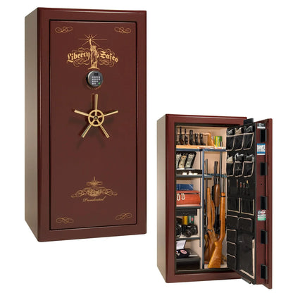 Liberty Safe Presidential 25 in burgundy Marble with gold hardware