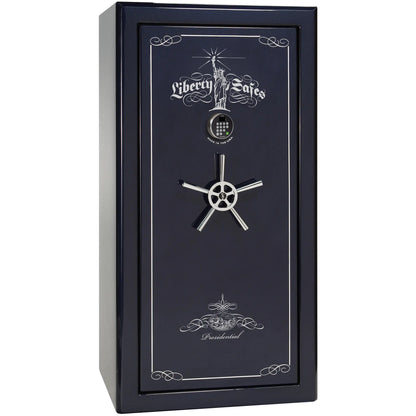 Liberty Safe Presidential 25 in blue gloss with chrome hardware