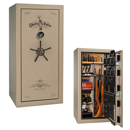 Liberty Safe Presidential 25 in Champagne Marble with Black Chrome hardware