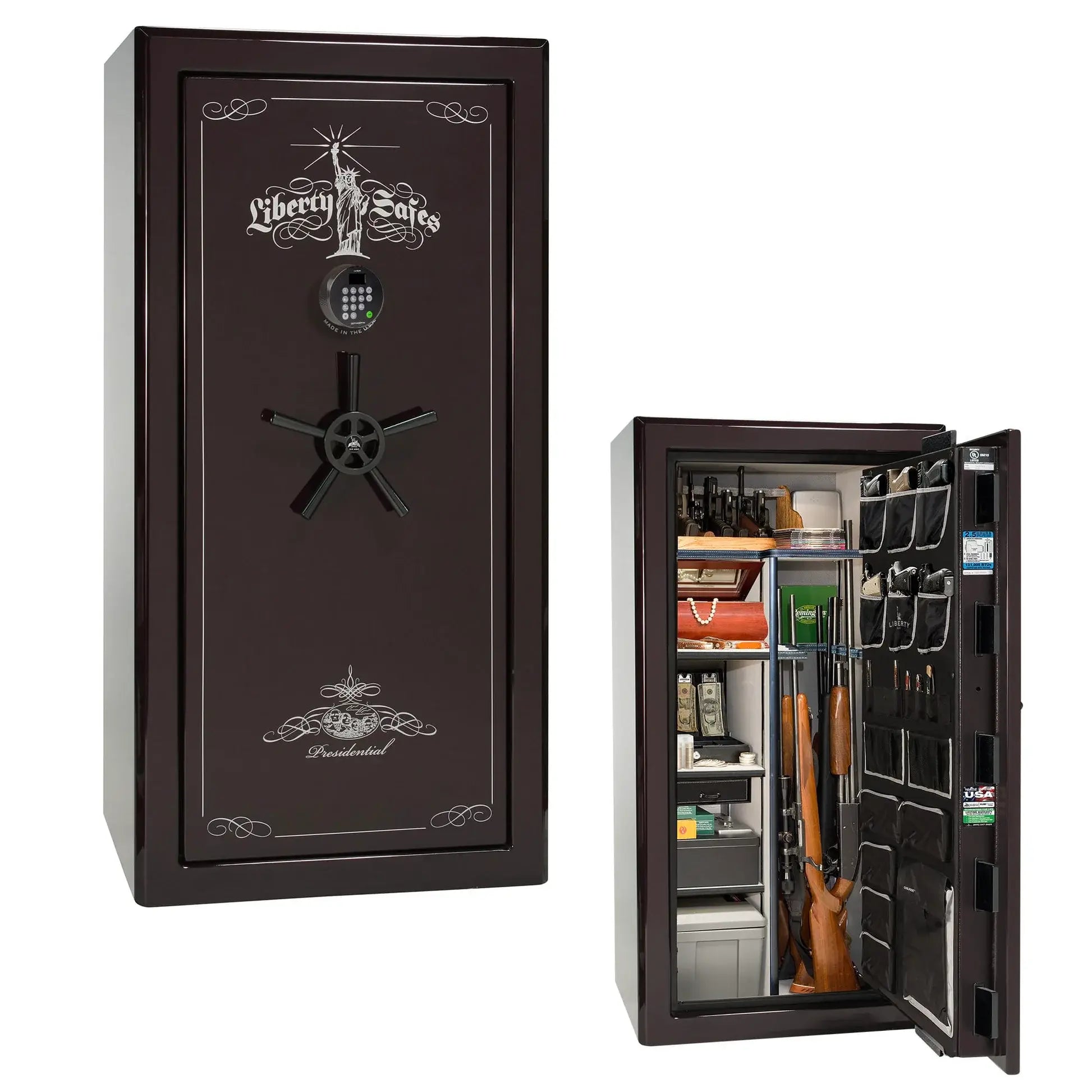 Liberty Safe Presidential 25 in black cherry gloss