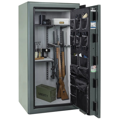 Liberty Presidential 25 safe in Forest Mist Gloss with loaded Pro Flex interior.