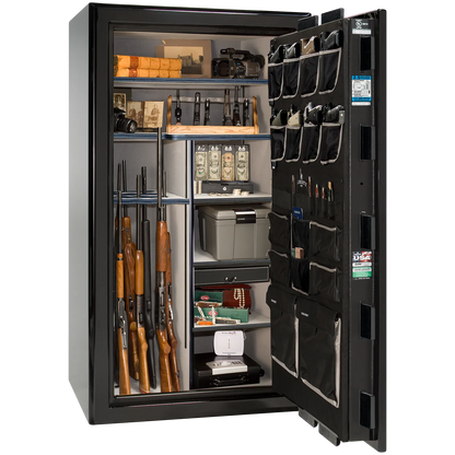 Liberty Safe Presidential 40 in Black Mirror Gloss, open door.