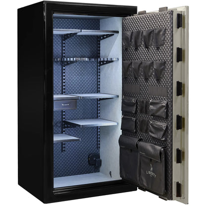 Liberty Presidential 40 safe in Two-Tone Champagne Gloss with Signature interior.