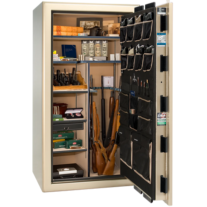Liberty Safe Presidential 40 in Champagne Gloss, open door.