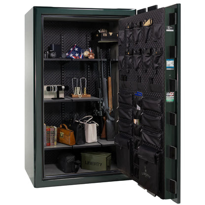 Liberty Presidential 50 safe in Green Gloss with loaded Signature interior.