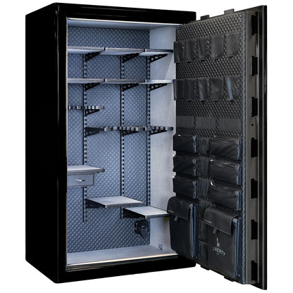 Liberty Presidential 50 safe in Two-Tone Charcoal Gloss with Signature interior.