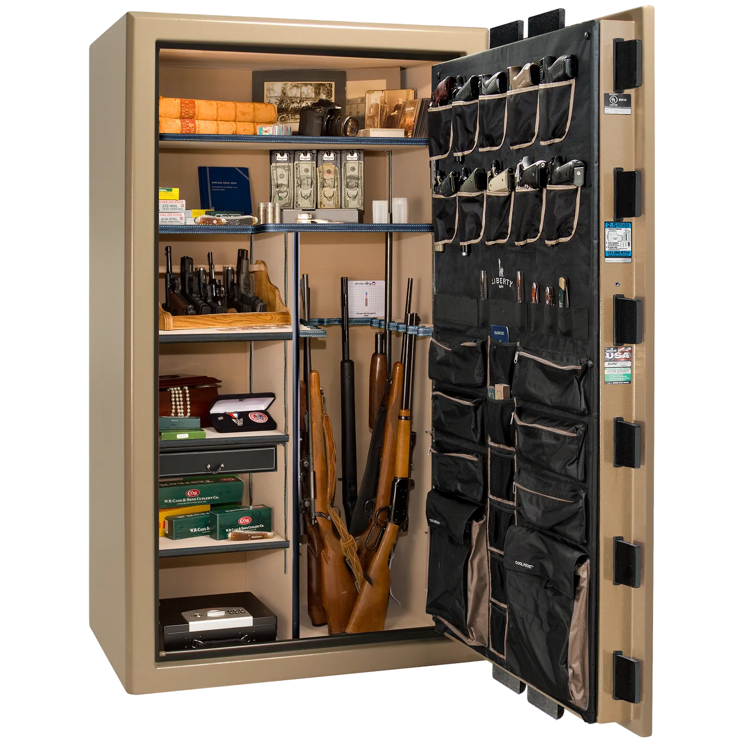 Liberty Safe Presidential 50 in Champagne Marble with Black Chrome hardware