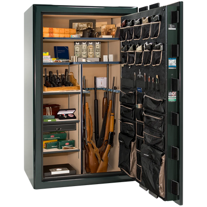 Liberty Safe Presidential 50 in Emerald Green, open door.