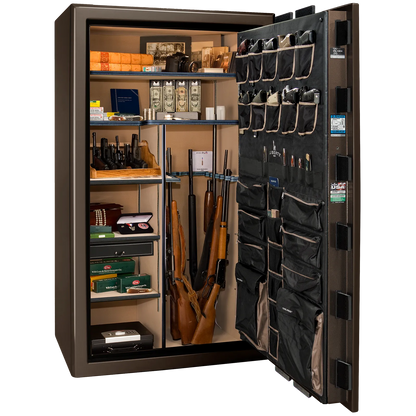 Liberty Safe Presidential 50 in Bronze Gloss with Black Chrome Electronic Lock, closed door.