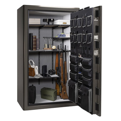 Liberty Presidential 50 safe in Gray Gloss with loaded Pro Flex interior.