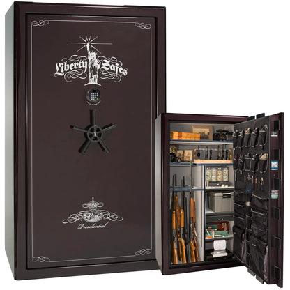 Liberty Safe Presidential 50 in Forest Mist Gloss, open door.
