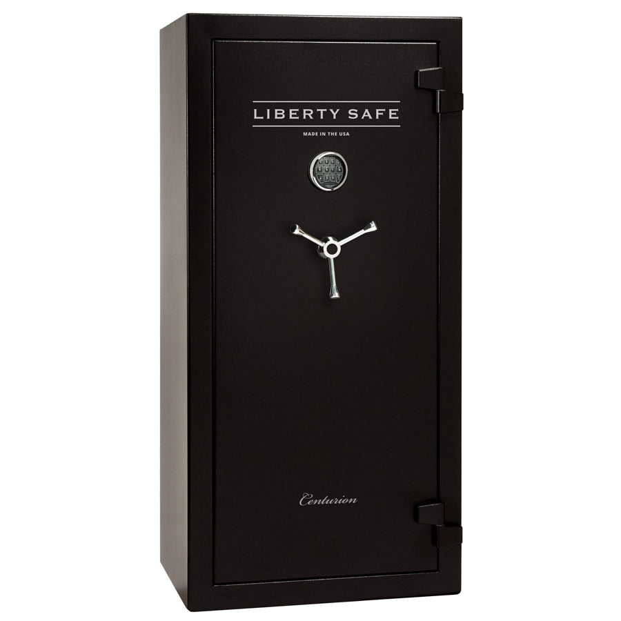 Liberty Safe CENTURION 24 Safe in Textured Black with Chrome Electronic Lock.