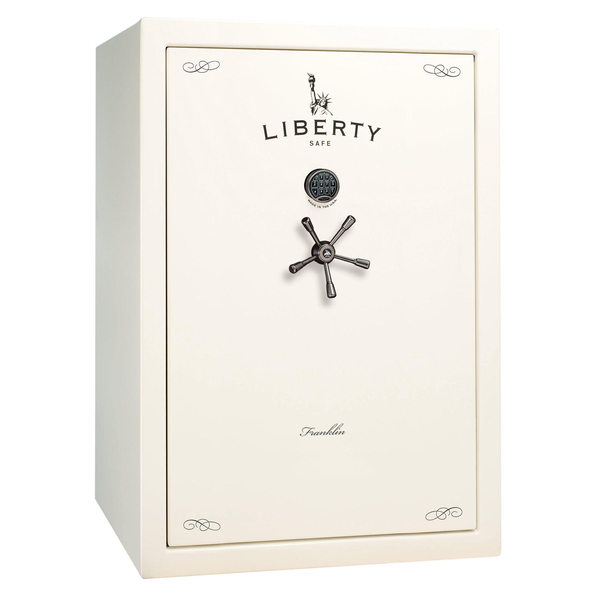 Liberty Safe Franklin 45 Widebody in White Gloss — exterior view.