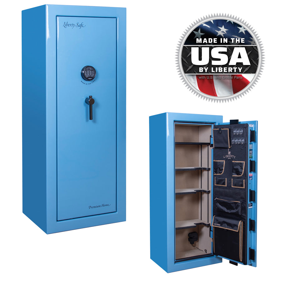Liberty Safe Limited Edition Azure Sky Blue Premium Home Safes.