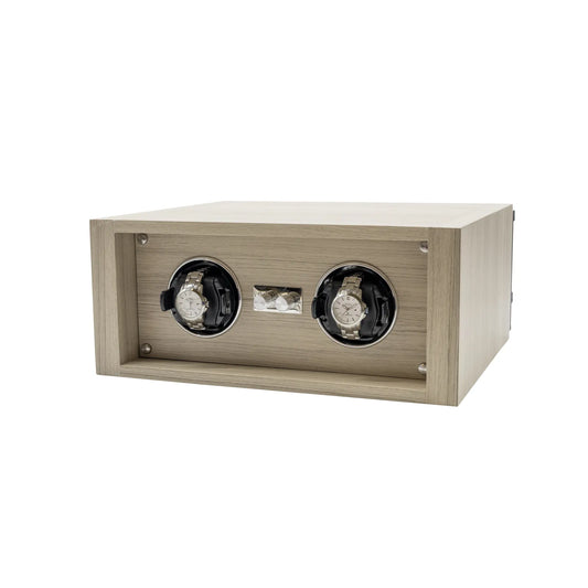 Liberty Safe Pro Flex Watch Winder accessory for two automatic watches, angle view