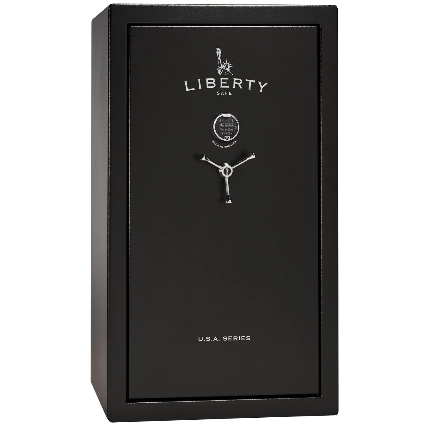 Liberty Safe USA 36 gun safe in textured black exterior