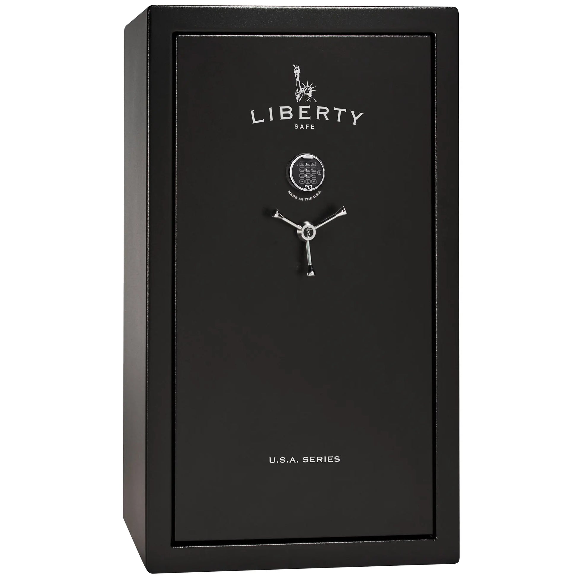 Liberty Safe USA 36 gun safe in textured black exterior