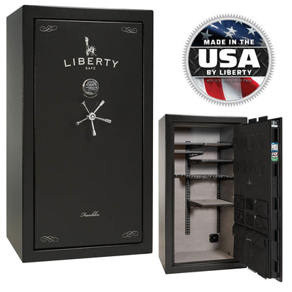 Liberty Safe Franklin 40 in Textured Black with Chrome.